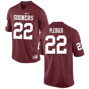 Men T.J. Pledger Crimson OU College Football #22 Jersey 928022-250