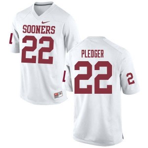 Men T.J. Pledger White Oklahoma Sooners College Football #22 Jersey 843661-323