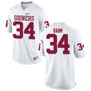 Men Tanner Baum White OU Sooners College Football #34 Jersey 786557-603