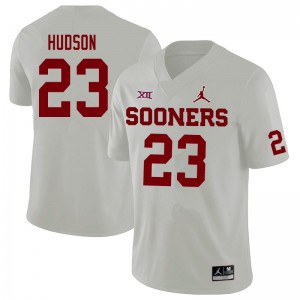 Men Todd Hudson White Oklahoma Jordan Brand College Football #23 Jersey 585014-911