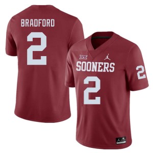 Men Tre Bradford Crimson Oklahoma Sooners College Football #2 Jersey 441665-157