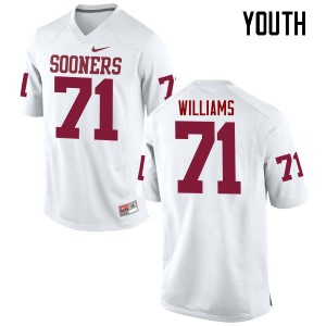 Youth Trent Williams White OU College Football #71 Jersey 798087-795