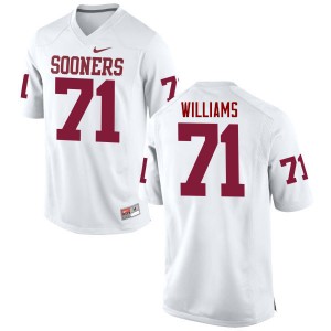 Men Trent Williams White OU College Football #71 Jersey 615354-418
