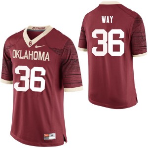 Men Tress Way Crimson Sooners College Football #36 Jersey 672206-228
