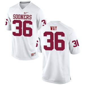 Men Tress Way White OU Sooners College Football #36 Jersey 904633-607