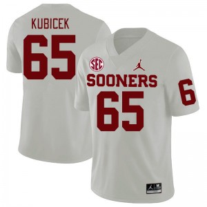 Men Ty Kubicek White OU 2024 SEC Conference College Football #65 Jersey 786463-734