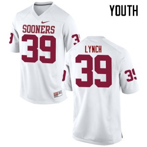 Youth Tylon Lynch White OU Sooners College Football #39 Jersey 909667-773