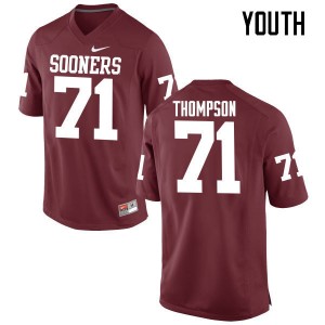 Youth Tyrus Thompson Crimson Oklahoma Sooners College Football #71 Jersey 915561-628