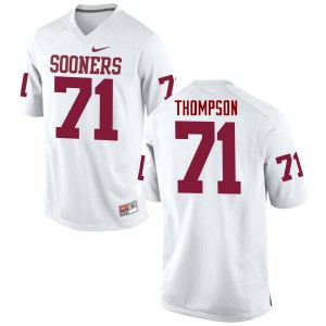 Men Tyrus Thompson White Oklahoma Sooners College Football #71 Jersey 668634-233