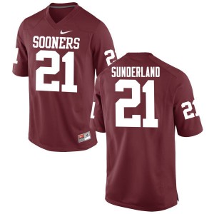 Men Will Sunderland Crimson Oklahoma College Football #21 Jersey 103814-721