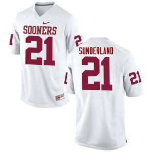 Men Will Sunderland White OU College Football #21 Jersey 224993-932