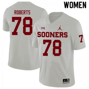 Women Bryce Roberts White Oklahoma Sooners Jordan Brand College Football #78 Jersey 419624-559
