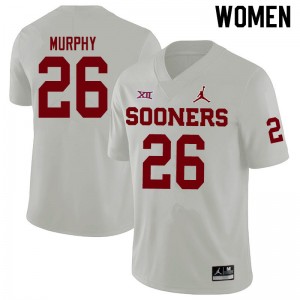 Women Caleb Murphy White Oklahoma Jordan Brand College Football #26 Jersey 920457-358