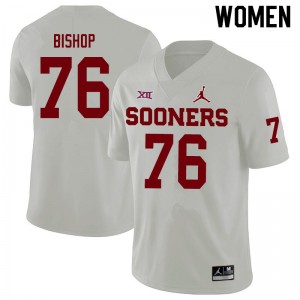 Women Dalton Bishop White OU Jordan Brand College Football #76 Jersey 866426-683