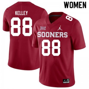 Women Jordan Kelley Crimson Sooners Jordan Brand College Football #88 Jersey 554219-932
