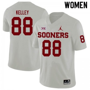 Women Jordan Kelley White Oklahoma Sooners Jordan Brand College Football #88 Jersey 243094-165