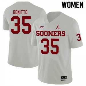 Women Nik Bonitto White Sooners Jordan Brand College Football #35 Jersey 639948-565
