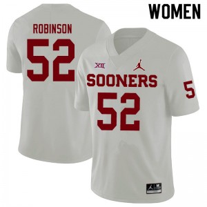 Women Tyrese Robinson White OU Jordan Brand College Football #52 Jersey 864560-358