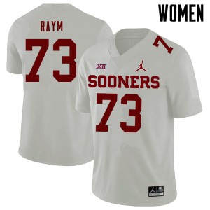 Women Andrew Raym White Oklahoma Jordan Brand College Football #73 Jersey 451246-502