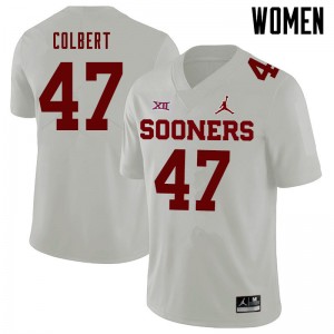Women Asa Colbert White Oklahoma Jordan Brand College Football #47 Jersey 740452-356