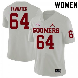 Women Ben Tawwater White OU College Football #64 Jersey 146972-445