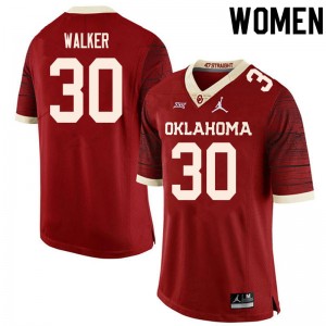 Women Brynden Walker Retro Oklahoma Sooners College Football #30 Jersey 155710-548