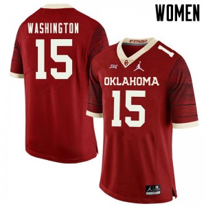 Women Bryson Washington Retro Oklahoma Jordan Brand College Football #15 Jersey 544581-498