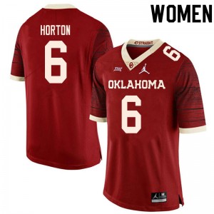 Women Cade Horton Retro Sooners College Football #6 Jersey 668160-482