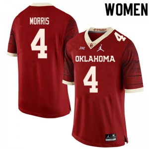 Women Chandler Morris Retro Oklahoma College Football #4 Jersey 640427-175