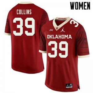 Women Doug Collins Retro Sooners Jordan Brand College Football #39 Jersey 548288-791