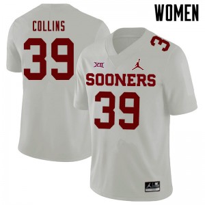 Women Doug Collins White OU Jordan Brand College Football #39 Jersey 414707-949