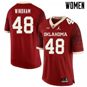 Women Eric Windham Retro OU Jordan Brand College Football #48 Jersey 190378-774
