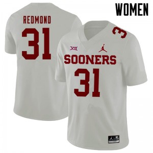 Women Jalen Redmond White Sooners Jordan Brand College Football #31 Jersey 738990-240