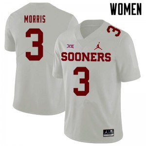 Women Jamal Morris White OU Sooners Jordan Brand College Football #3 Jersey 510591-740