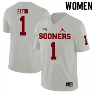Women Joshua Eaton White OU Sooners College Football #1 Jersey 405069-687