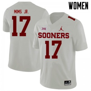 Women Marvin Mims White Sooners Jordan Brand College Football #17 Jersey 248608-957