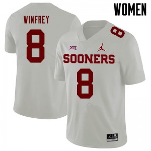Women Perrion Winfrey White OU Jordan Brand College Football #8 Jersey 785267-406