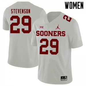 Women Rhamondre Stevenson White OU Jordan Brand College Football #29 Jersey 209322-705