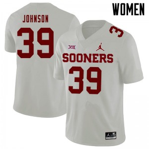 Women Stephen Johnson White OU Sooners Jordan Brand College Football #39 Jersey 379967-697