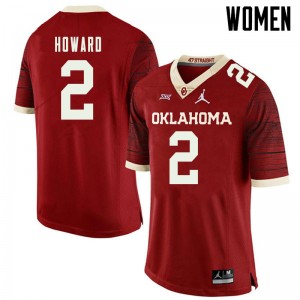 Women Theo Howard Retro OU Jordan Brand College Football #2 Jersey 626539-515