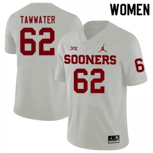 Women Ben Tawwater White OU Sooners College Football #62 Jersey 735886-410