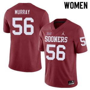 Women Chris Murray Crimson Sooners College Football #56 Jersey 135176-787