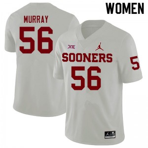 Women Chris Murray White Oklahoma Sooners College Football #56 Jersey 119916-183