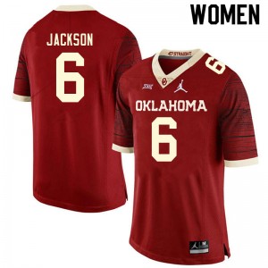Women Cody Jackson Retro Sooners College Football #6 Jersey 221099-929