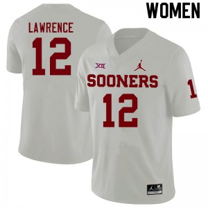 Women Key Lawrence White OU College Football #12 Jersey 780796-352