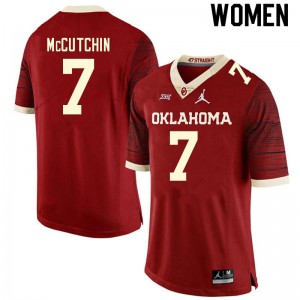 Women Latrell McCutchin Retro OU Sooners College Football #7 Jersey 570484-486