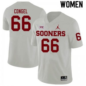 Women Robert Congel White OU College Football #66 Jersey 638379-398
