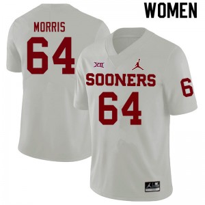 Women Wanya Morris White Sooners College Football #64 Jersey 842773-531