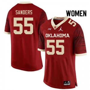 Women Ashton Sanders Retro OU College Football #55 Jersey 718232-935
