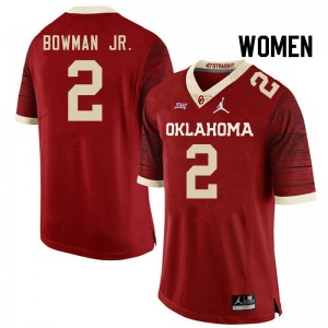 Women Billy Bowman Jr. Retro OU Sooners College Football #2 Jersey 752585-800